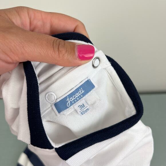 Jacadi Paris Striped Bubble Shortall Romper Set 3 Months - Picture 9 of 13